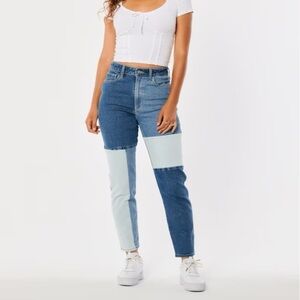 Hollister Ultra High-Rise Patchwork Mom Jeans